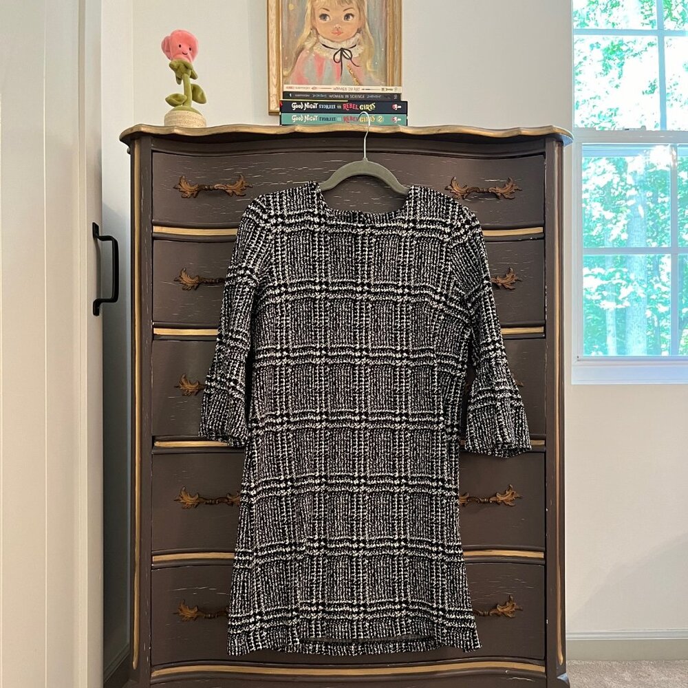 Business-Casual Mod Shift Dress with Bell Sleeves (Banana Republic) size S